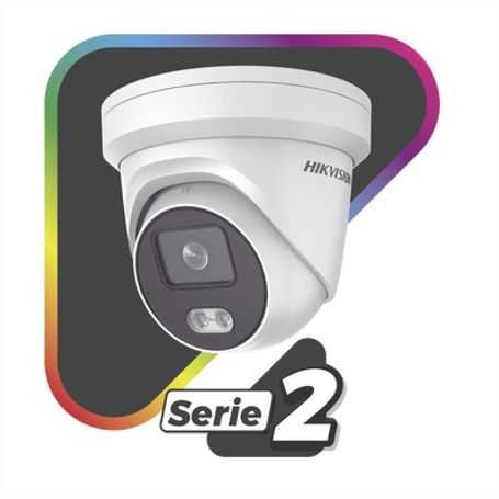 turret ip 8 megapixel  imagen a color 247  lente 28 mm  luz blanca 30 mts  wdr 130 db  exterior ip67  micrófono integrado  capt