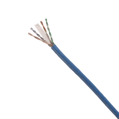 Bobina De Cable Utp Categoria 6 De Alto Rendimiento (350 Mhz)  23 Awg Pvc (cmr Riser) Bobina De 305 M Color Azul
