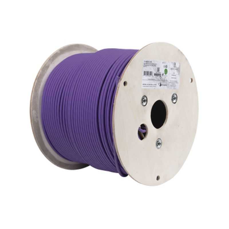 Bobina De Cable U/utp De 4 Pares Zmax Cat6a Soporte De Aplicaciones 10gbaset Ls0h Color Violeta 305m