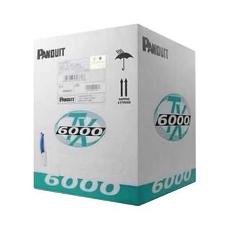 bobina de cable utp 305 m de cobre tx6000™ pannet reelex blanco categoria 6 mejorado 23 awg pvc cm de 4 pares