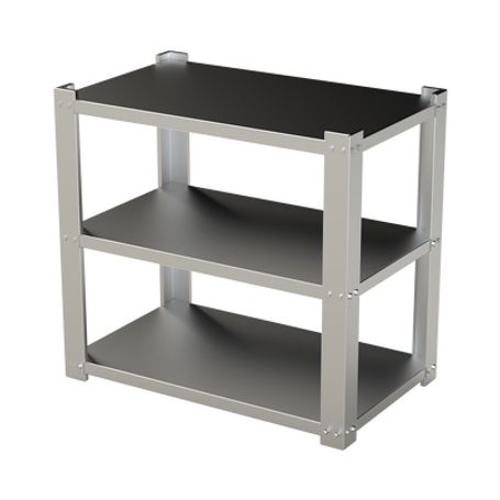 Estante Galvanizado De 3 Niveles Para 9 Baterias Similares A Pl110d12. Compatible  Syg180v2g.