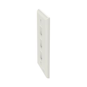 placa de pared vertical salida para 3 puertos keystone color blanco mate74133