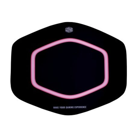 Alfombra Gamer Cooler Master CMIFM510H Base Color Negro con Halo Color Rosa Base de Caucho Natural TL1 