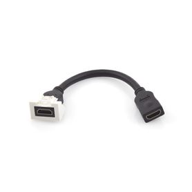 adaptador hdmi con pigtail hembrahembra para video 720 1080p 4k uhd compatible con faceplates max siemon de 2 salidas color bla