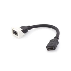 adaptador hdmi con pigtail hembrahembra para video 720 1080p 4k uhd compatible con faceplates max siemon de 2 salidas color bla