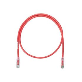 cable de parcheo utp categoria 6 con plug modular en cada extremo  1 m  rojo