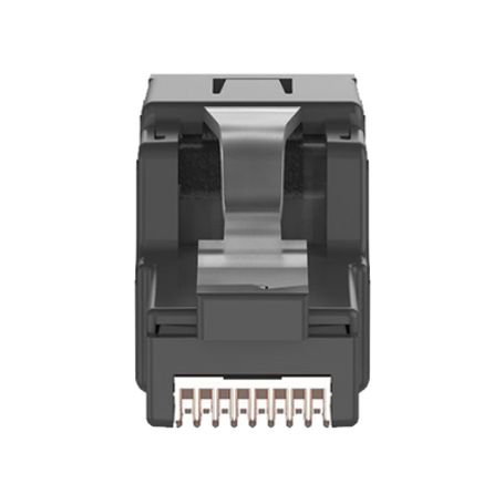 Plug Rj45 Utp Instalación Angulada 45 Grados Terminación En Campo Certificable Compatible Con Cat5e Cat6 Y Cat6a Color Negro