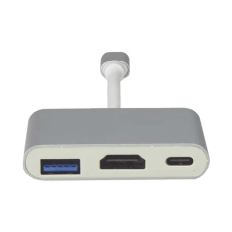 Adaptador Multipuerto Usbc 3.1 A Hdmi 4k / Usb 3.0 / Usb – C /  Alta Velocidad De Transmisión De Datos / Admite Carga Rápida (pd