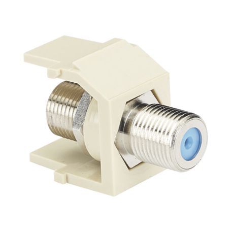 módulo acoplador coaxial tipo f keystone de 75 ohms 30 ghz color blanco mate