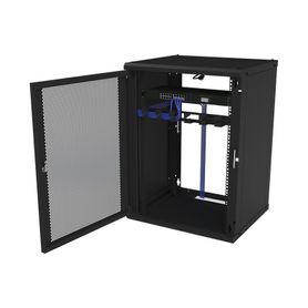 gabinete de pared fijo puerta perforada rack 19 de 16 ur205922