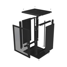 gabinete de pared fijo puerta perforada rack 19 de 16 ur205922