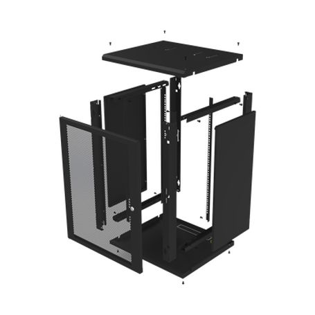 Gabinete De Pared Fijo Puerta Perforada Rack 19 De 16 Ur.