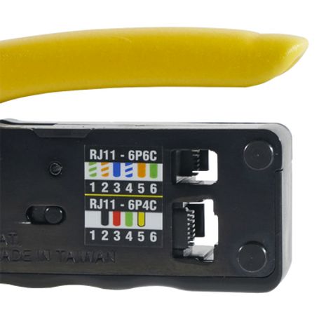 Ponchadora/pelacables/cortacables Compacta Con Matraca Para Conectores  Rj45 Y Rj11/rj12.