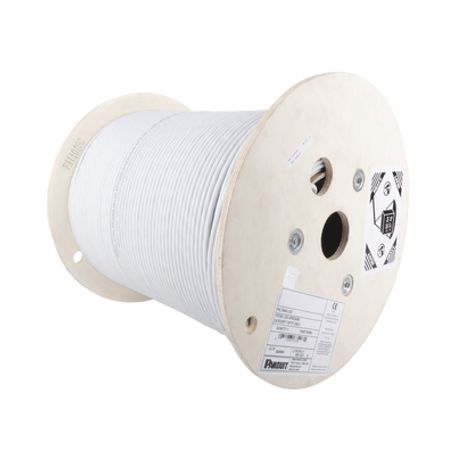 bobina de cable blindado futp de 4 pares cat6a soporte de aplicaciones 10gbaset lszh libre de gases tóxicos color blanco 305m