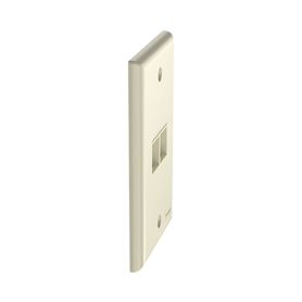 placa de pared vertical salida para 2 puertos keystone color marfil74124