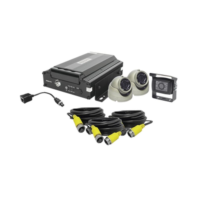 Kit Dvr Para Vehiculo /  Incluye /  Cámaras Para Interior /  Cámara Para Exterior / 2mp Ahd /  Cables Extensores / Adaptador Lan