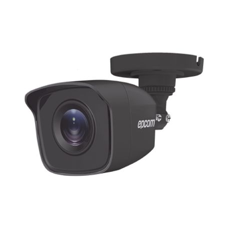 bala turbohd 5 megapixel  lente 28mm 85° de visión  exterior ip66  ir exir 20 mts  tviahdcvicvbs  metal  color gris oscuro