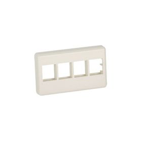 placa de pared para mueble modular salida para 4 puertos keystone color blanco mate