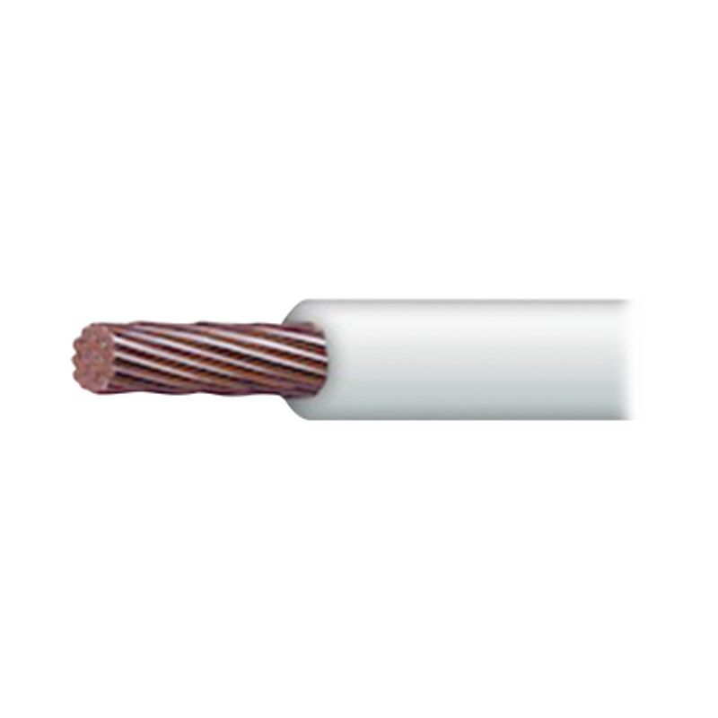 ( Sslu13 ) Cable Eléctrico 10 Awg  Color Blancoconductor De Cobre Suave Cableado. Aislamiento De Pvc Autoextinguible. Bobina 100