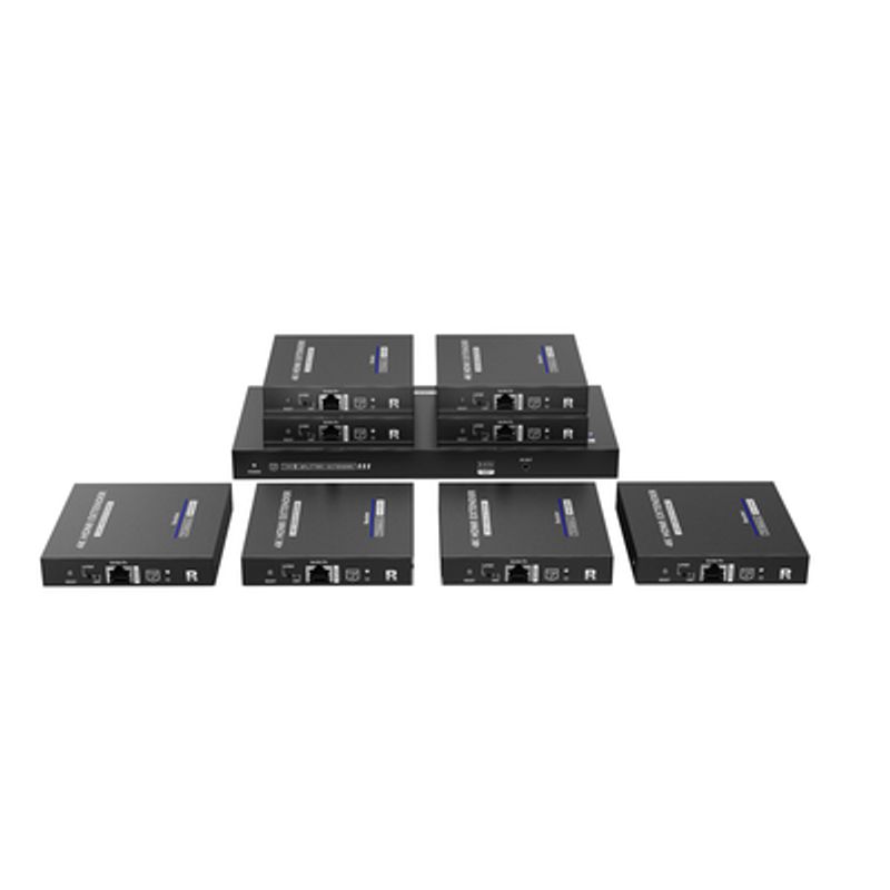 Kit Divisor Y Extensor Hdmi / Divide 1 Fuente Hdmi A 8 Pantallas / Extiende La Senal Hdmi Hasta 70 M / Resolución 4k  60 Hz/ Cat