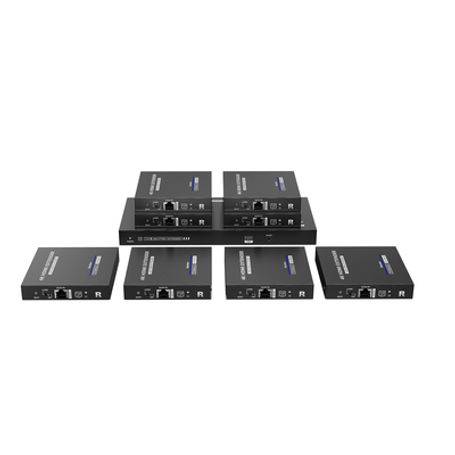 kit divisor y extensor hdmi  divide 1 fuente hdmi a 8 pantallas  extiende la senal hdmi hasta 70 m  resolución 4k  60 hz cat 66