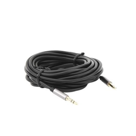 cable auxiliar 5 metros  conector 35mm a 35mm  macho a macho  cubierta de tpe  carcasa de aluminio  color negro206903