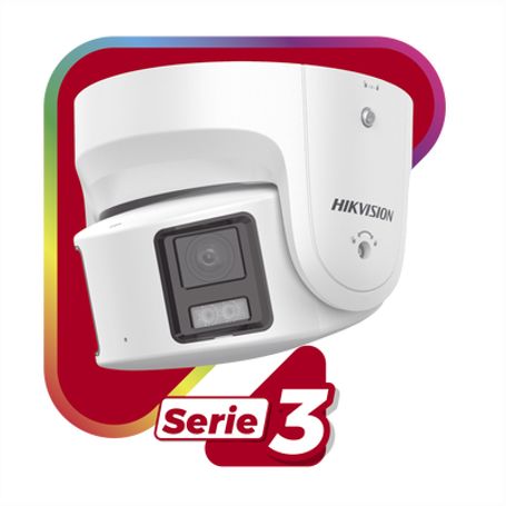  Protección Activa  Turret Ip Panorámica 8 Megapixel / 180° / Imagen A Color 24/7 / Poe / Wdr 130° / Ip67 / Acusense / Protecció