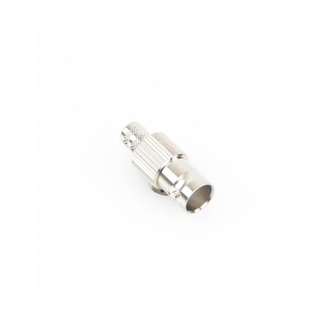 Conector Bnc Hembra De 75 Ohm Anillo Plegable Para Cable Rg6/u Niquel/ Oro/ Teflón.