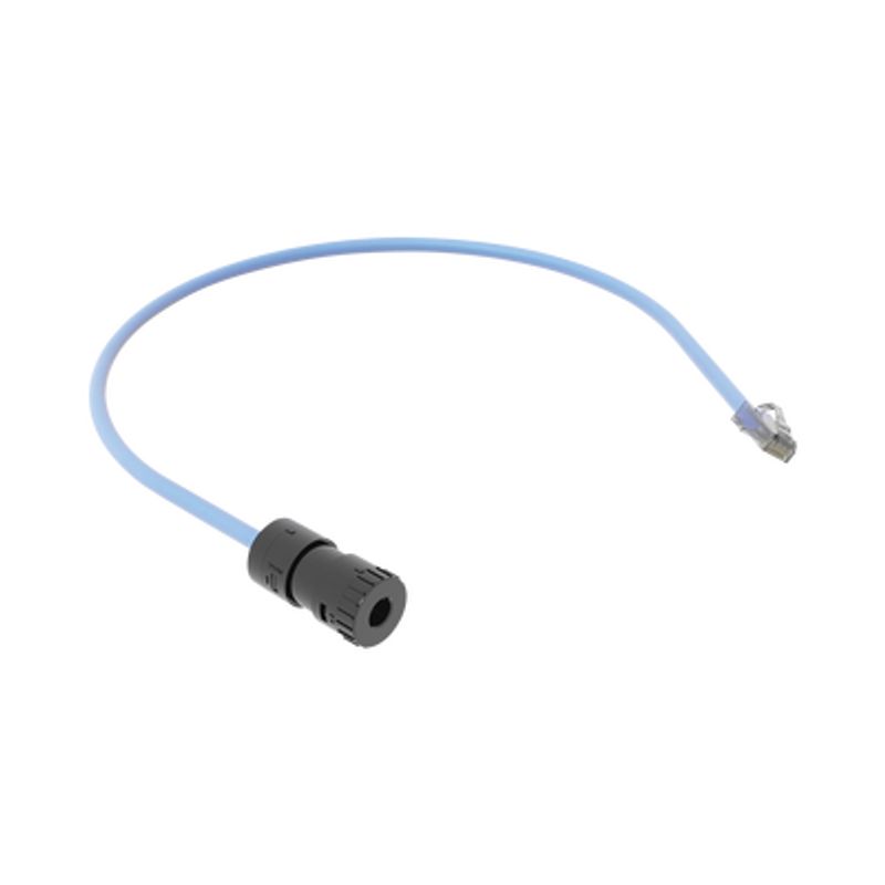Cable De Conexión En Campo Jack A Plug Rj45 Categoria 6a Cmp (plenum) 0.5 Metros Color Azul