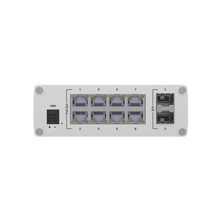 Switch Industrial Noadministrable 8 Puertos Gigabit Poe 802.3af/at 2 Puertos Sfp