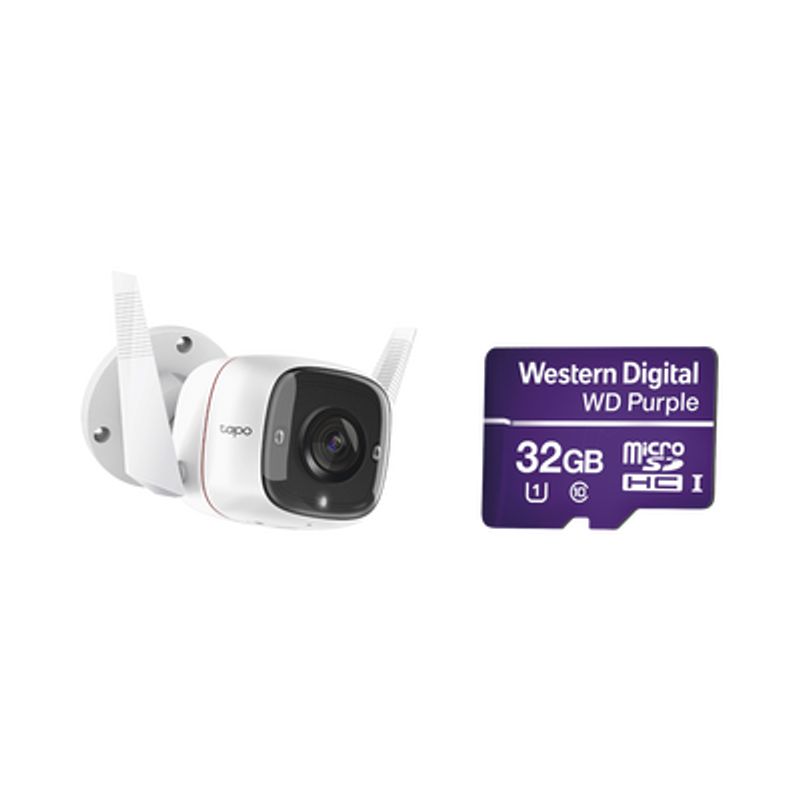 Kit De Cámara Ip Wifi / Incluye 1 Pieza Modelo Tapoc310 / 2 Megapixel / Audio Doble Via / Utiliza La App Tapo / 1 Memoria Micro 