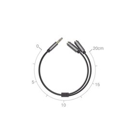 cable adaptadordivisor de audio de 35mm macho a 2 terminales de 35mm hembra  25 cm de longitud  cable tpe  color negro 206950