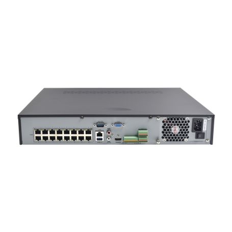 Nvr 8 Megapixel (4k) / 32 Canales Ip / 16 Puertos Poe / Soporta Cámaras Con Acusense / 4 Bahias De Disco Duro / Switch Poe 300 M