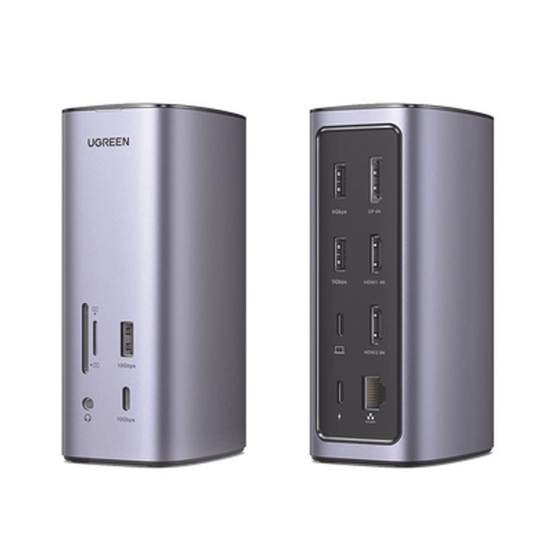 Hub Usbc (multipuertos) / 2 Usba 3.0 / 1 Usbc Pd Carga 100w / 1 Usba 3.1 / 1 Usbc 3.1 / Hdmi 4k / Hdmi 8k Ultra Hd / Display Por