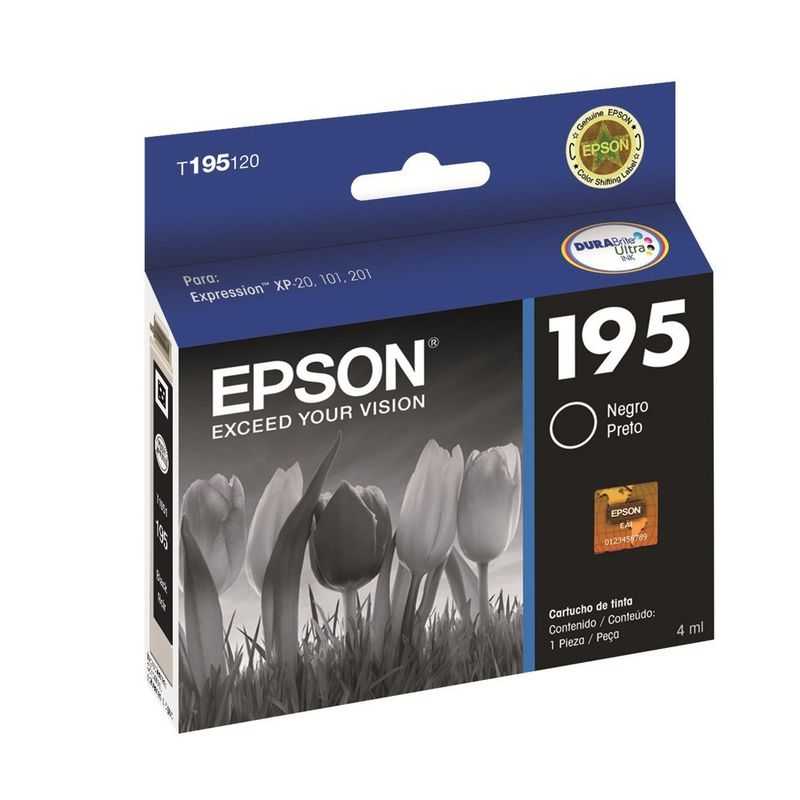 Cartucho EPSON T195120 Negro Inyección de tinta Caja TL1 