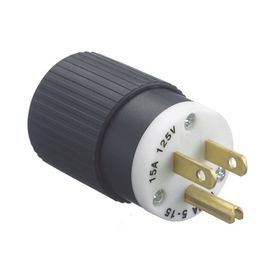 clavija negra 15 a 125 v ca 2 polos 3 hilos nema 515p  207758