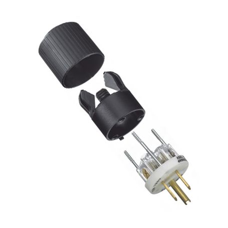 Clavija Negra 15 A 125 V Ca 2 Polos 3 Hilos (nema 515p).  