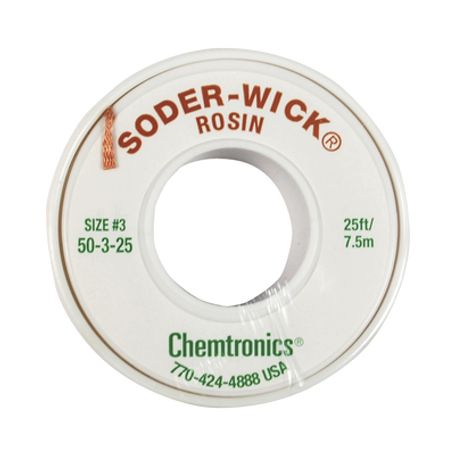 rollo de desoldar de 008 lb malla trenzada de 0080 de ancho por 75 m de largo con resina para alta absorción