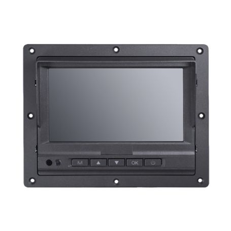 monitor y botones de 7 lcd  compatible con dvr móvil hikvision  conector tipo aviación