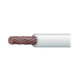cable eléctrico 18 awg  color blanco conductor de cobre suave aislamiento de pvc autoextinguible bobina de 100 mts