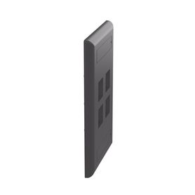 placa de pared vertical salida para 4 puertos keystone con espacios para etiquetas color negro151313