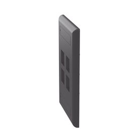 placa de pared vertical salida para 4 puertos keystone con espacios para etiquetas color negro151313