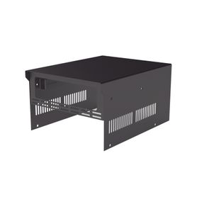 gabinete de acero en color negro para usar como base con radio aéreo ica120 y fuente de alimentación sec1223 207279