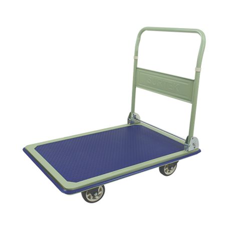 carro plataforma con capacidad 300 kg  base metálica resistente con protección plástic  4 ruedas tpr duraderas