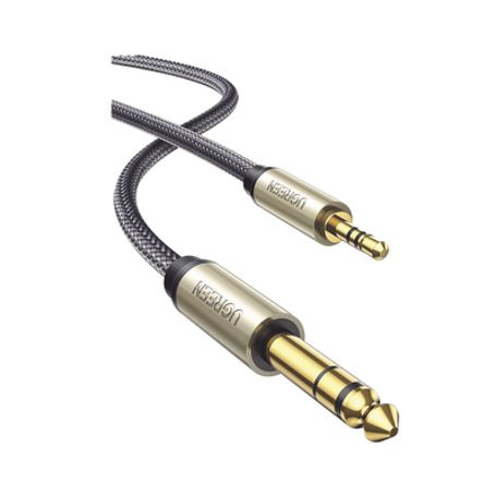 cable audio estéreo 35mm trs a 635mm ts  1 metro  audio de hifi  trenza de nylon  blindaje múltiple  caja de aleación zinc  núc