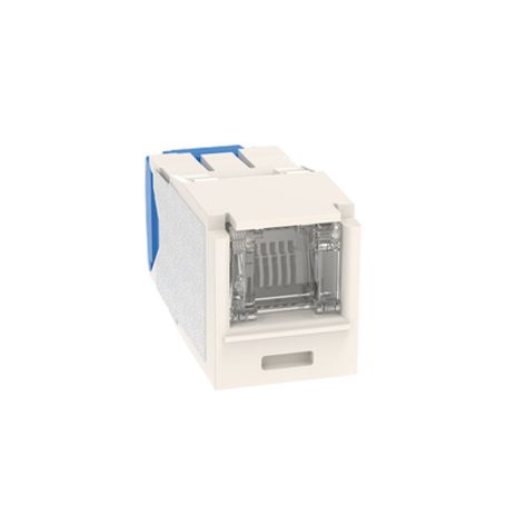 conector jack rj45 estilo tg con ventana minicom categoria 6a de 8 posiciones y 8 cables color blanco190176