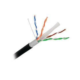 cable cat6 calibre 23 utp intemperie con gel doble chaqueta ul con garantia de 25 anos color negro de 1525 metros para climas e