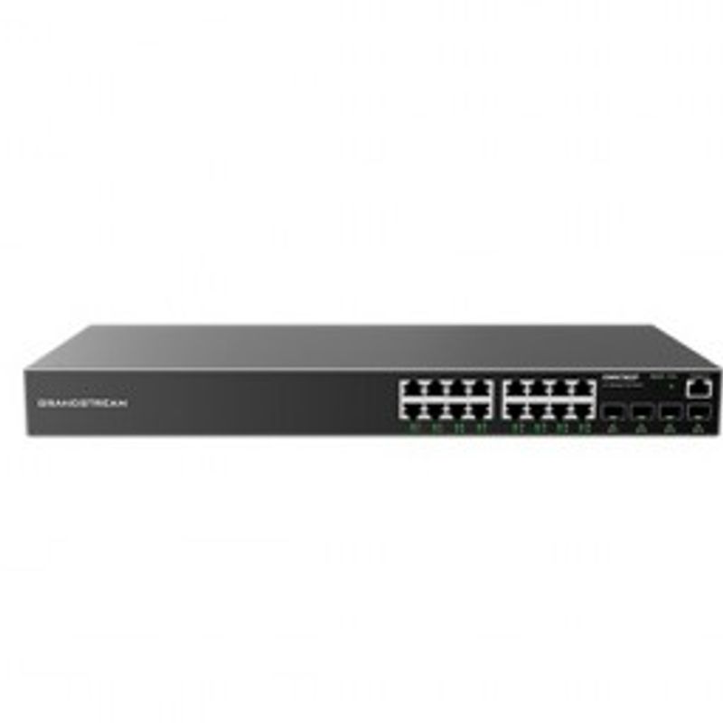 Switch Administrable Grandstream (GWN7802) 16 puertos Gigabit  2 SFP. Capa 2  FANLESS QoS para Audio y Video TL1 