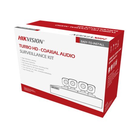 kit turbohd 1080p  dvr 4 canales  4 cámaras bala colorvu  fuente de poder  accesorios de instalación195535