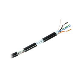 bobina de cable de 305 m cat5e  ftp blindado para intemperie color negro ul para aplicaciones en video vigilancia redes de dato